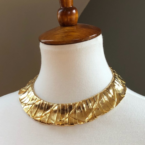 Vintage Les Bernard Gold Runway Choker - Picture 8 of 8